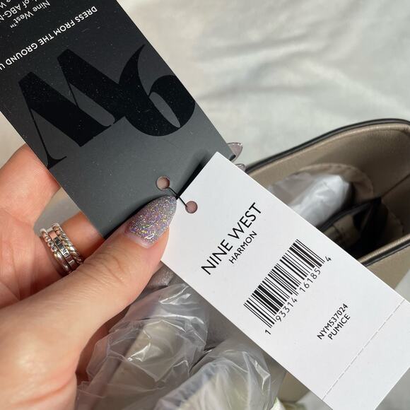 NINE WEST Harmon Pumice‎ NWT Tan Khaki Tote Bag Polyester Faux Leather - Picture 3 of 4